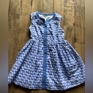 Crewcuts Cornflower Blue and White elephant dress.